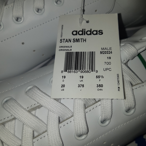 Size 20 mens US Adidas stan smiths bnib with tags - Picture 3 of 6